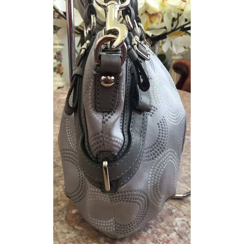 Coach 15935 Madison Grey Sophia OP Dotted Art Convertible Satchel EUC MSRP $298.